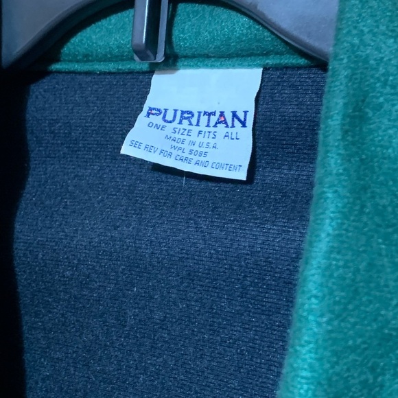 Vintage 90’s Puritan Black and Green Robe made in USA - Picture 3 of 5